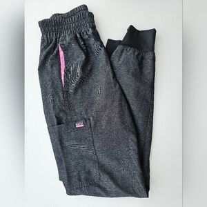 Koi Black and Pink scrub joggers